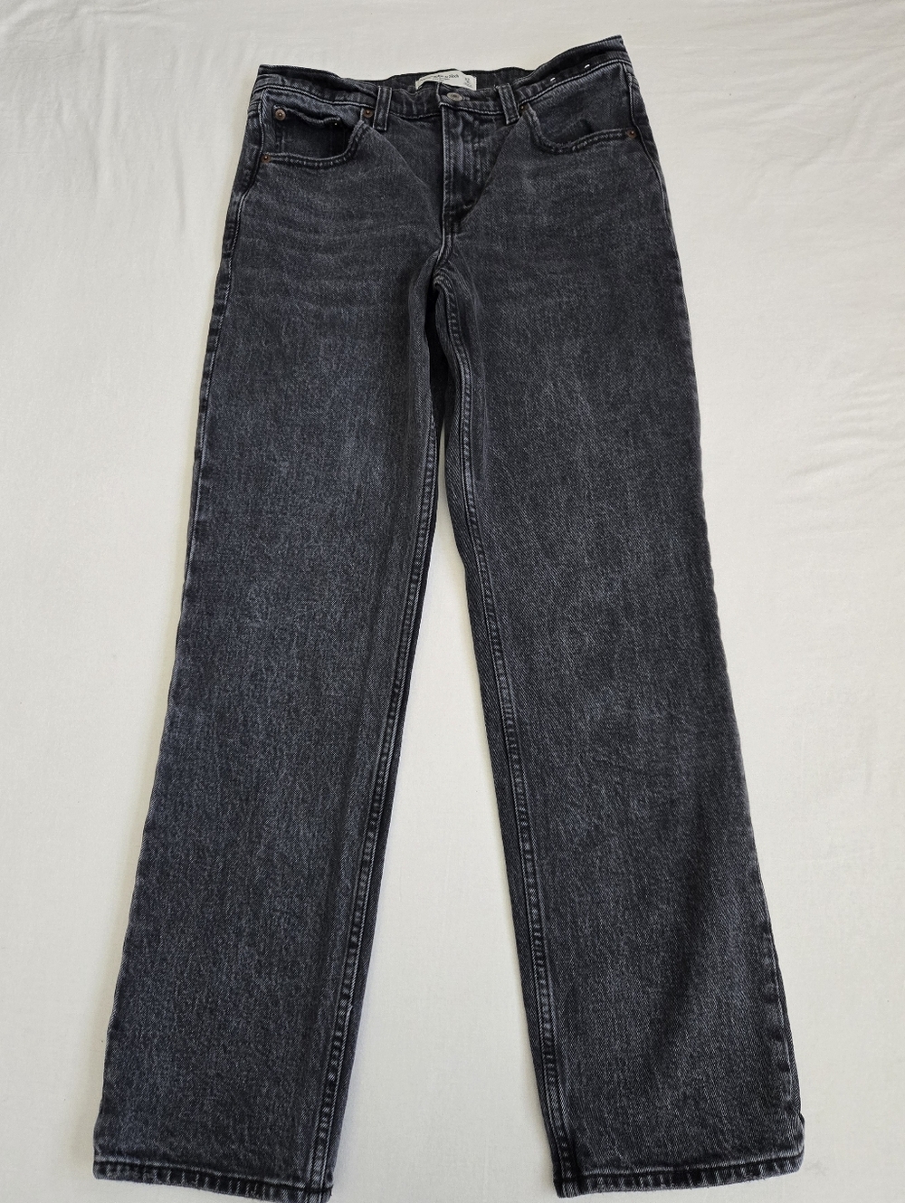 Abercrombie & Fitch The 90s Straight Mid Rise Jeans Gray Size 27 4